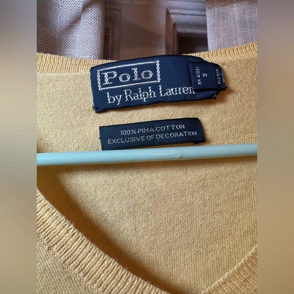 Ralph Lauren Light Yellow Pima Cotton Sweater
